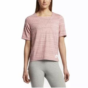 Nike pink and heather gray short sleeve active tee size xl